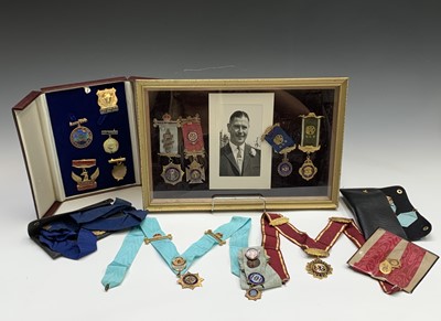 Lot 263M - RAOB Medals - A Framed and glazed group of 4...