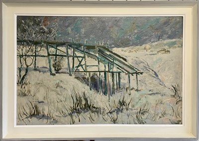 Lot 106 - Bob CROSSLEY (1912-2010) Winter landscape Oil...