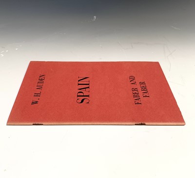 Lot 1267 - W H AUDEN "Spain." First edition, orig wps,...