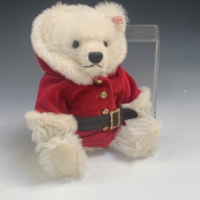 Lot 558 - Teddy Bear - Steiff. White bear with red...