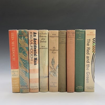 Lot 1386 - IRIS MURDOCH. Nine first editions, six with dj'...