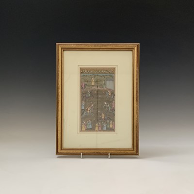 Lot 389 - A Persian manuscript leaf, 19th century,...