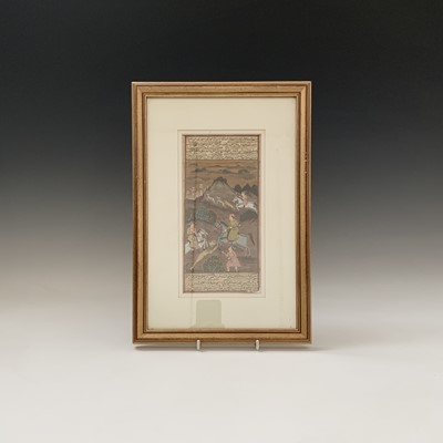 Lot 390 - A Persian manuscript leaf, 19th century,...