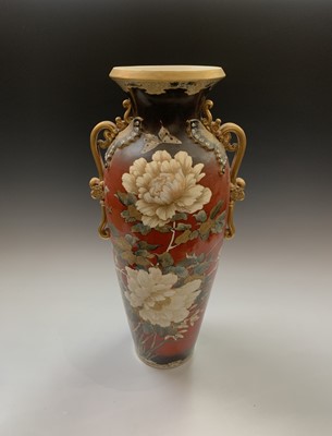 Lot 61 - A large Japanese Satsuma vase, Meiji Period,...