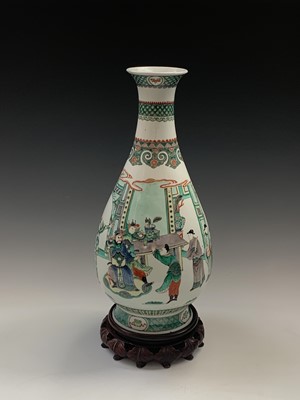 Lot 6 - An impressive large Chinese famille verte...