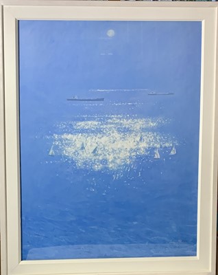 Lot 19 - Robert JONES (1943) Yachts in Sunlight Oil on...