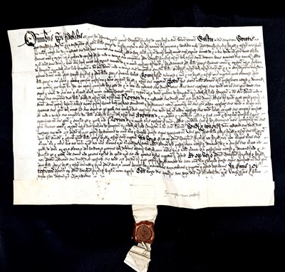 Lot 1444 - EARLY MANUSCRIPT DOCUMENT. Quitclaim, 6th oct...