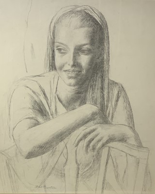 Lot 64 - Dod PROCTER (1891-1972) Pencil portrait Seated...