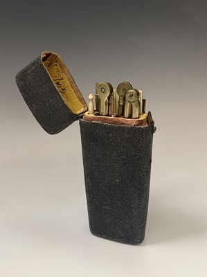 Lot 205 - A set of drawing instruments in shagreen case.