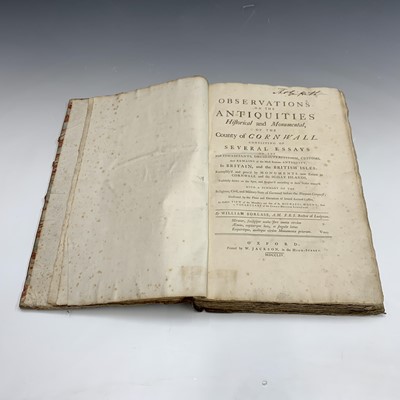 Lot 1409 - WILLIAM BORLASE "Observations on the...