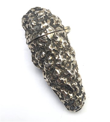 Lot 2557 - A rare Victorian textured ovoid scent bottle...
