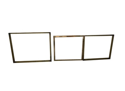 Lot 1400 - A pair of polished brass picture frames, 70 x...