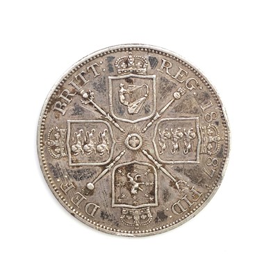 Lot 2494 - An 1887 double Florin, good very fine but with...