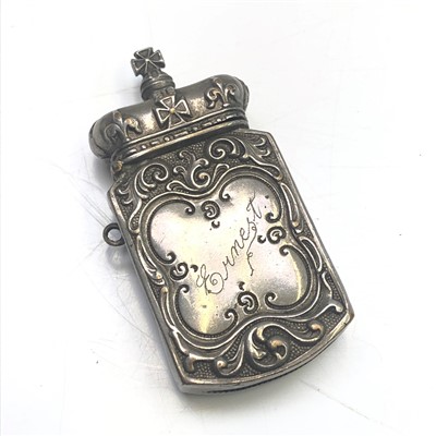 Lot 2570 - An unusual royal commemorative vesta case in...