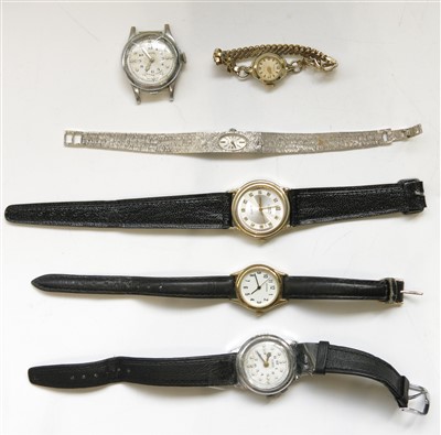 Lot 2483 - Six wristwatches.