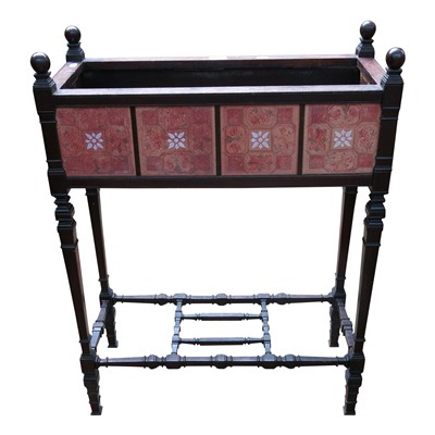 Lot 3403 - An Arts and Crafts mahogany jardiniere stand,...