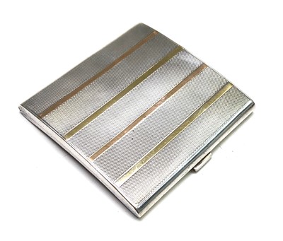 Lot 2009 - A William Neal engine turned silver cigarette...