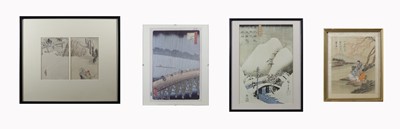 Lot 254 - A Japanese woodblock print, Art World series,...