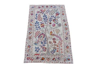 Lot 485 - An embroidered Suzani, Uzbekistan, Central...