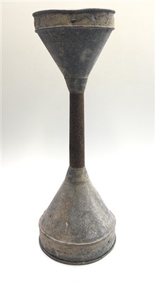 Lot 17 - A brewer's or vintner's metal floor standing...