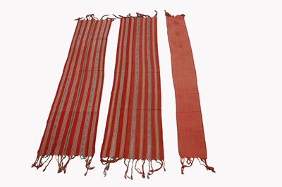 Lot 228 - Three panels of warp Ikat weavings, Oecussi,...