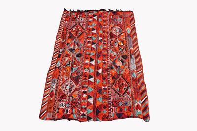 Lot 490 - An unusual marsh arab flatweave rug, Iraq,...