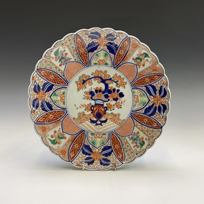 Lot 239 - A Japanese Imari porcelain charger, late 19th...