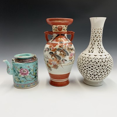 Lot 244 - A Chinese famille rose porcelain teapot, circa...