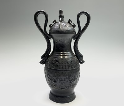 Lot 130 - A Chinese bronze archaic style vase, circa...