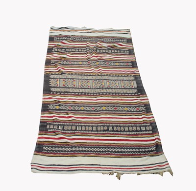 Lot 499K - A Moroccan flatweave kelim rug, with...