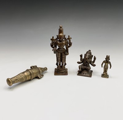 Lot 412 - An Indian bronze model of Ganesh, 19th century,...