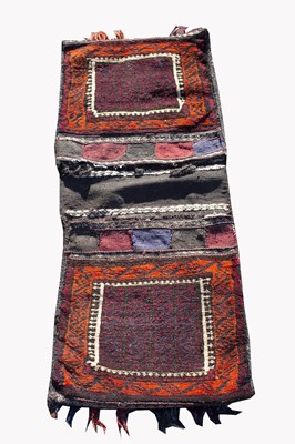 Lot 499L - A Belouch saddle bag, each face with a central...