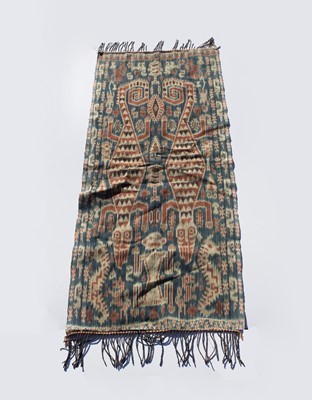 Lot 317 - A Thai style fabric panel, with figures and...