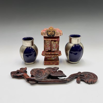 Lot 418 - An Afghan carved wood toy in the form of a...