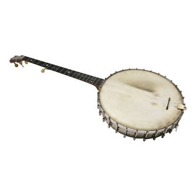Lot 3 - A five string banjo impressed 'Gold Medal R.J....