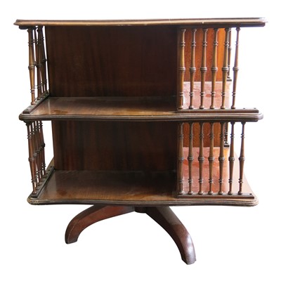 Lot 3407 - An Edwardian inlaid mahogany revolving...