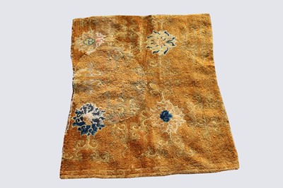 Lot 499N - A Tibetan rug fragment, with four large...
