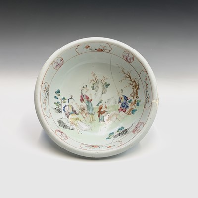 Lot 342 - A Chinese famille rose porcelain bowl, 18th...