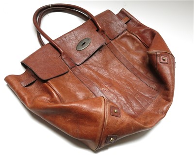 Lot 3226 - A Mulberry tan leather weekend bag, height 40cm