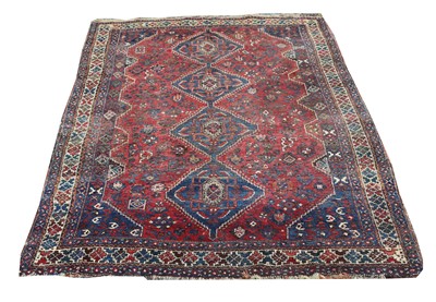 Lot 499U - A Shiraz carpet, South West Persia, the madder...