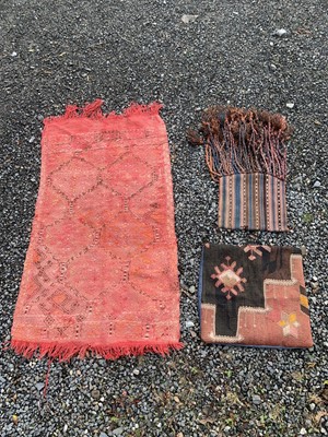 Lot 498C - A Ghasghai kelim bag, 32 x 30cm, a Turkish...