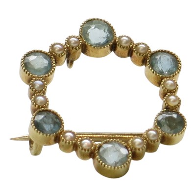 Lot 2783 - A delicate and fine 15ct gold Edwardian circle...