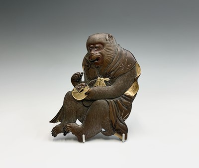 Lot 131 - A Japanese mixed metal and painted plaque,...