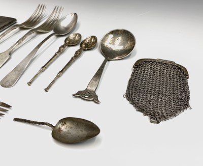 Lot 55 - Three sets of six silver teaspoons, 6.2oz each...