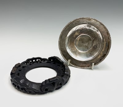 Lot 41 - A Chinese silver saucer dish, circa 1900,...