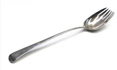 Lot 2048 - A Georgian silver basting spoon later...