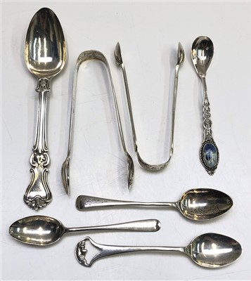 Lot 2079 - A Victorian silver picture back spoon, two...