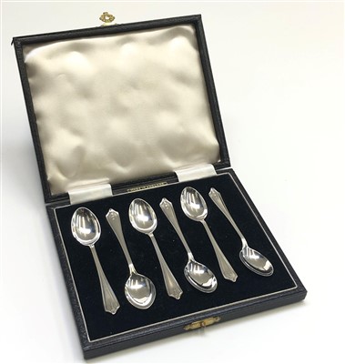 Lot 2111 - Six silver coffee spoons by the Barker...