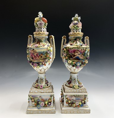 Lot 811 - A pair of German porcelain Carl Thieme,...