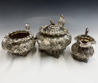 Lot 52 - A remarkably ornate Irish tea service by R W...